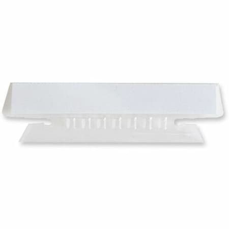 Business Source Tabs, Plastic, w/Inserts, 1/3 Cut, 3-1/2inW, 2 Clear, 25PK BSN43T